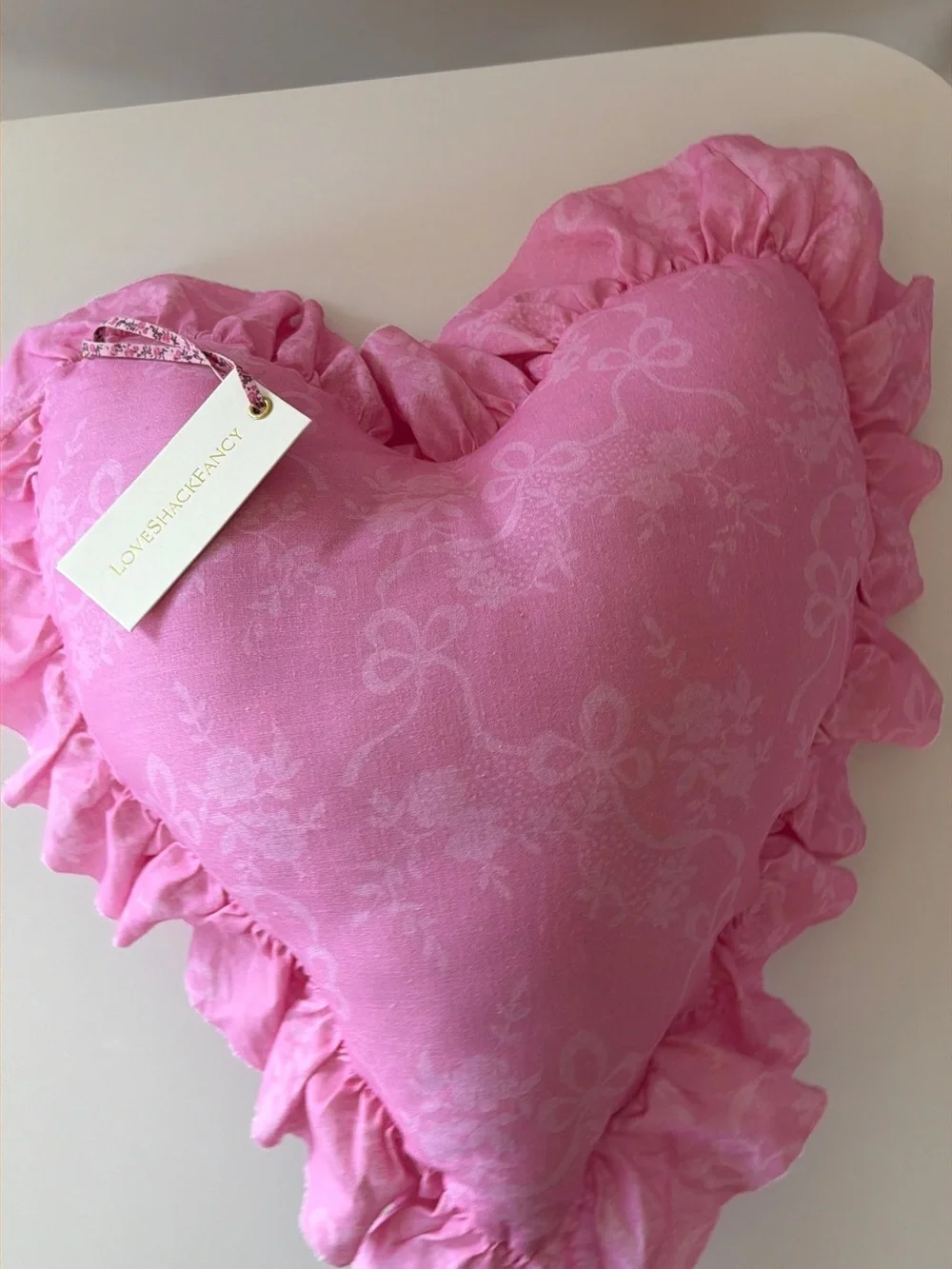 Love Shack Fancy Heart Pillow NWT